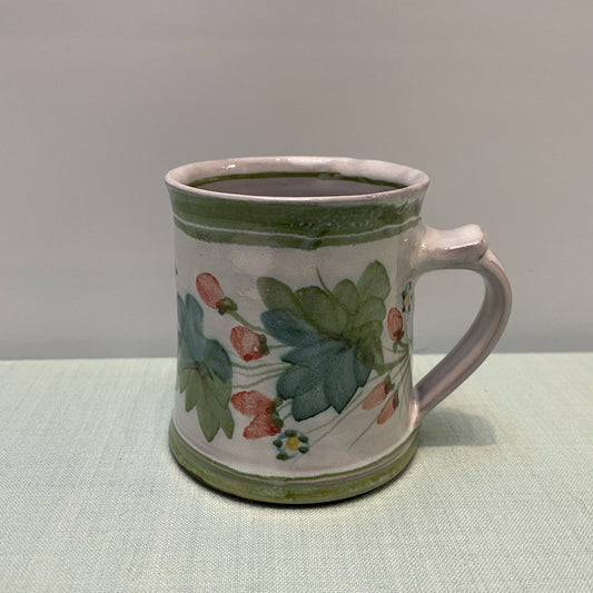 Handmade Ceramic Regular Mug – Strawberry in Lime