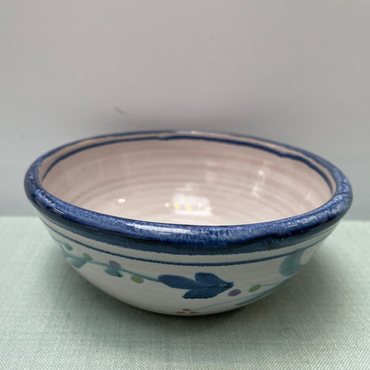 Handmade Ceramic Small Bowl – Mistletoe in Blue & Teal