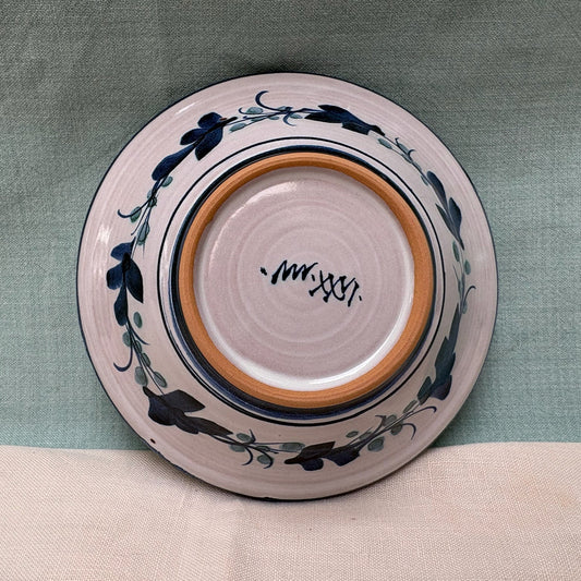 Small Handmade Ceramic Flared Bowl - Italian in Blue