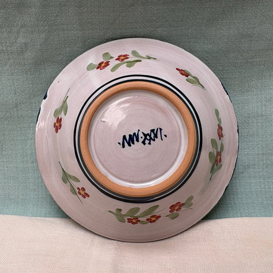 Small Handmade Ceramic Flared Bowl - Pimpernel in Blue