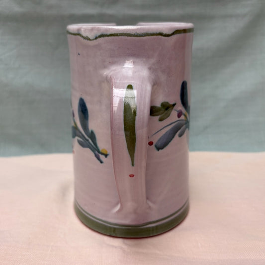 Handmade Ceramic Straight Water Jug - Mistletoe in Lime Teal