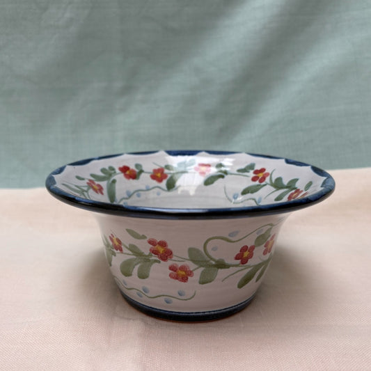 Handmade Ceramic Deep Flared Bowl - Pimpernel in Blue