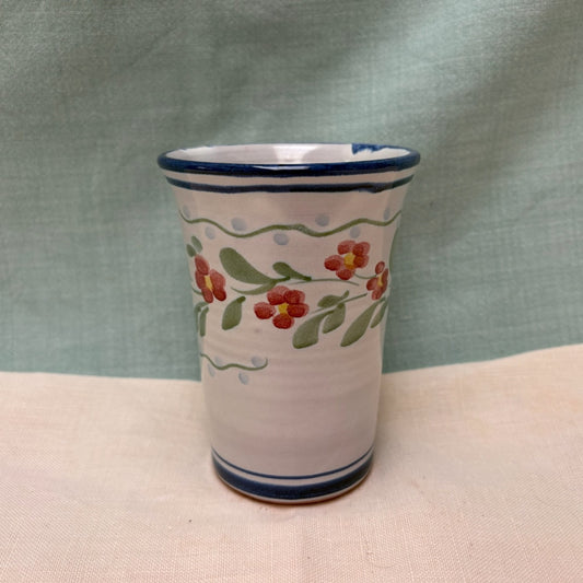 Handmade Ceramic Tall Vase - Pimpernel in Blue