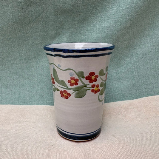 Handmade Ceramic Tall Vase - Pimpernel in Blue