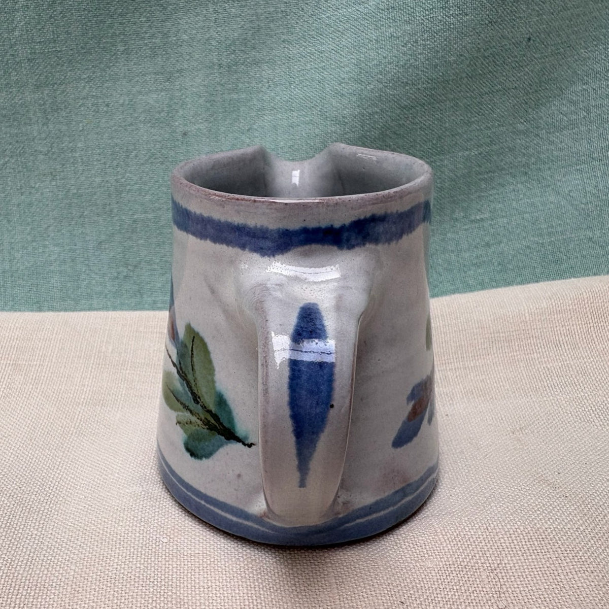Tiny Handmade Ceramic Straight  Jug - Fuchsia in Purple