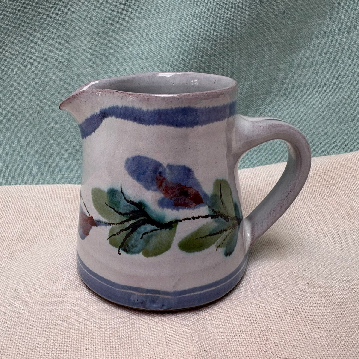 Tiny Handmade Ceramic Straight  Jug - Fuchsia in Purple