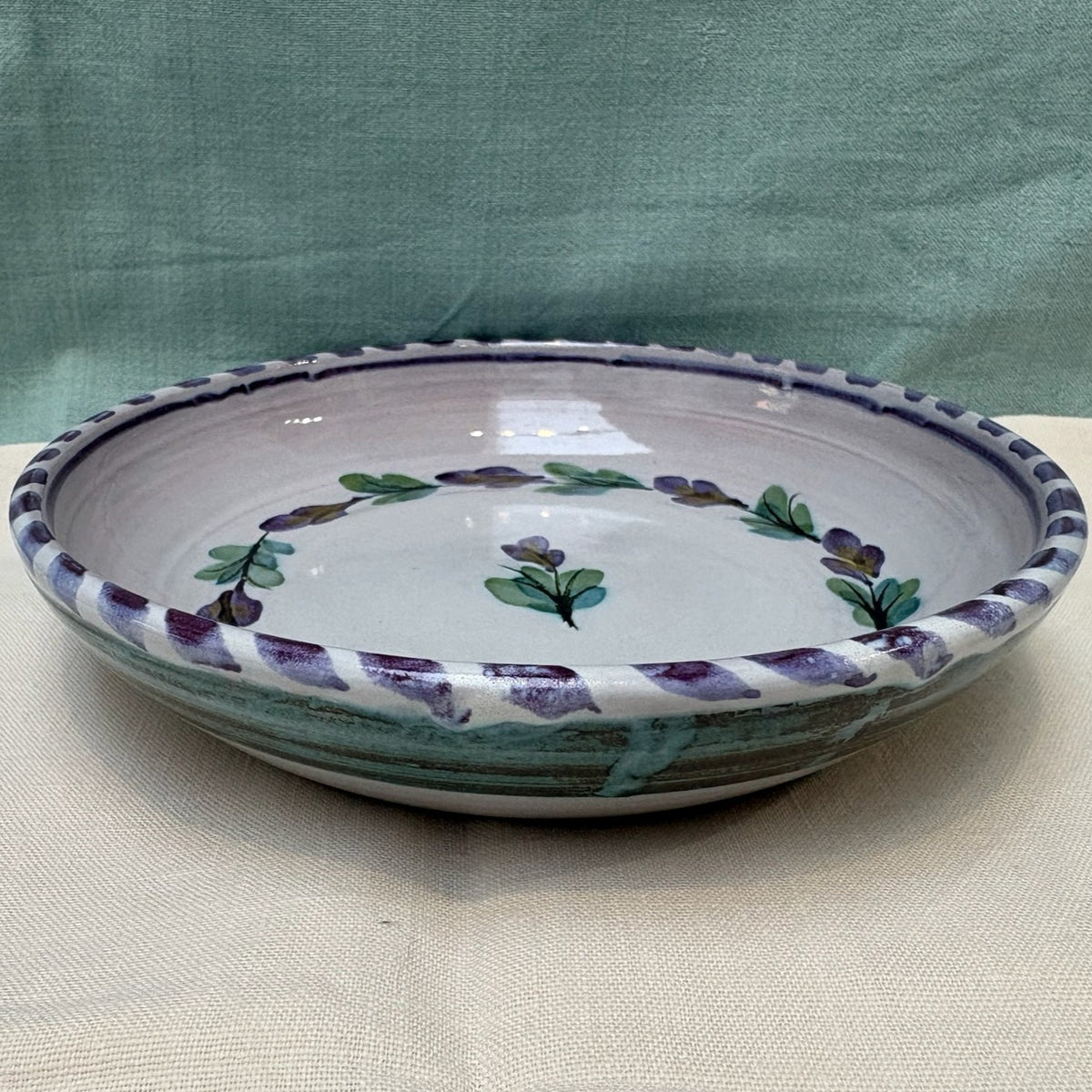 Handmade Ceramic Pasta Bowl - Fuchsia in Purple
