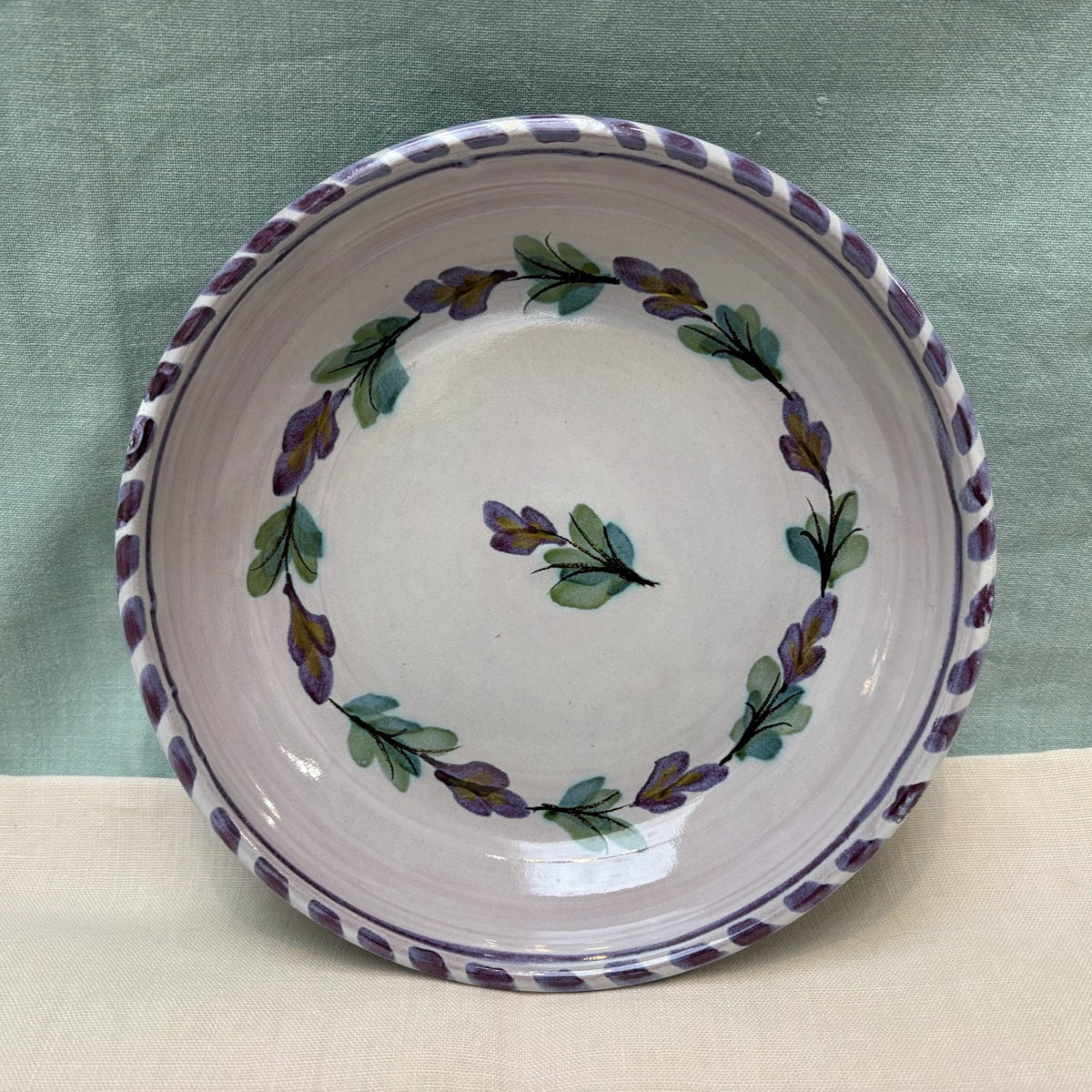 Handmade Ceramic Pasta Bowl - Fuchsia in Purple