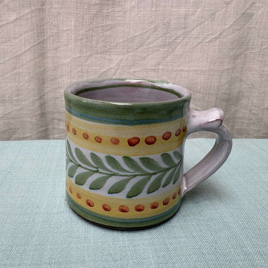 Small Handmade Ceramic Mug - Danish in Lime