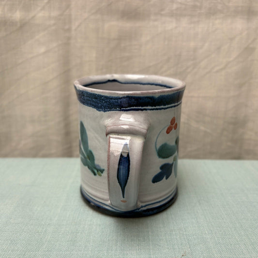 Regular Handmade Ceramic Mug - Mistletoe in Blue Teal