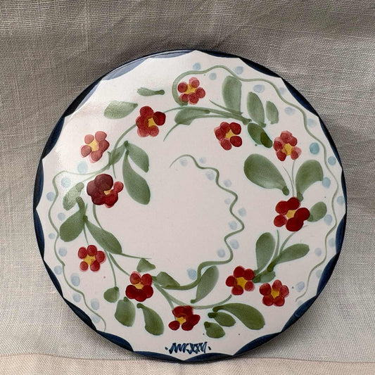 Handmade Ceramic 6" Mat - Pimpernel in Blue