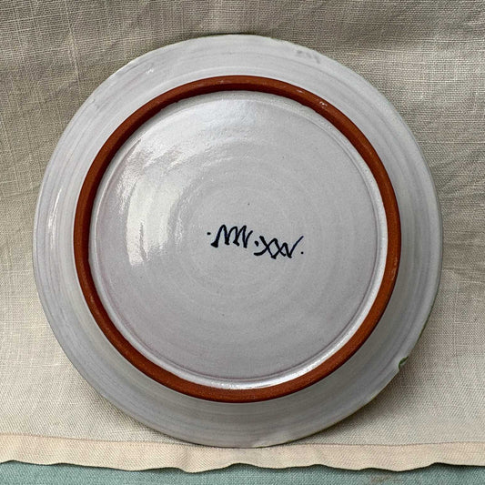 Handmade Ceramic Sideplate - Strawberry in Lime