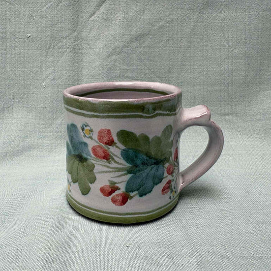 Small Handmade Ceramic Mug - Strawberry Lime