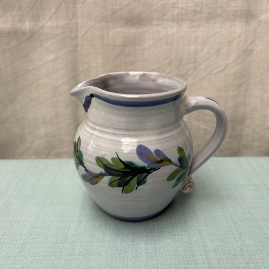 Handmade Ceramic Small Rounded Jug - Fuchsia in Purple