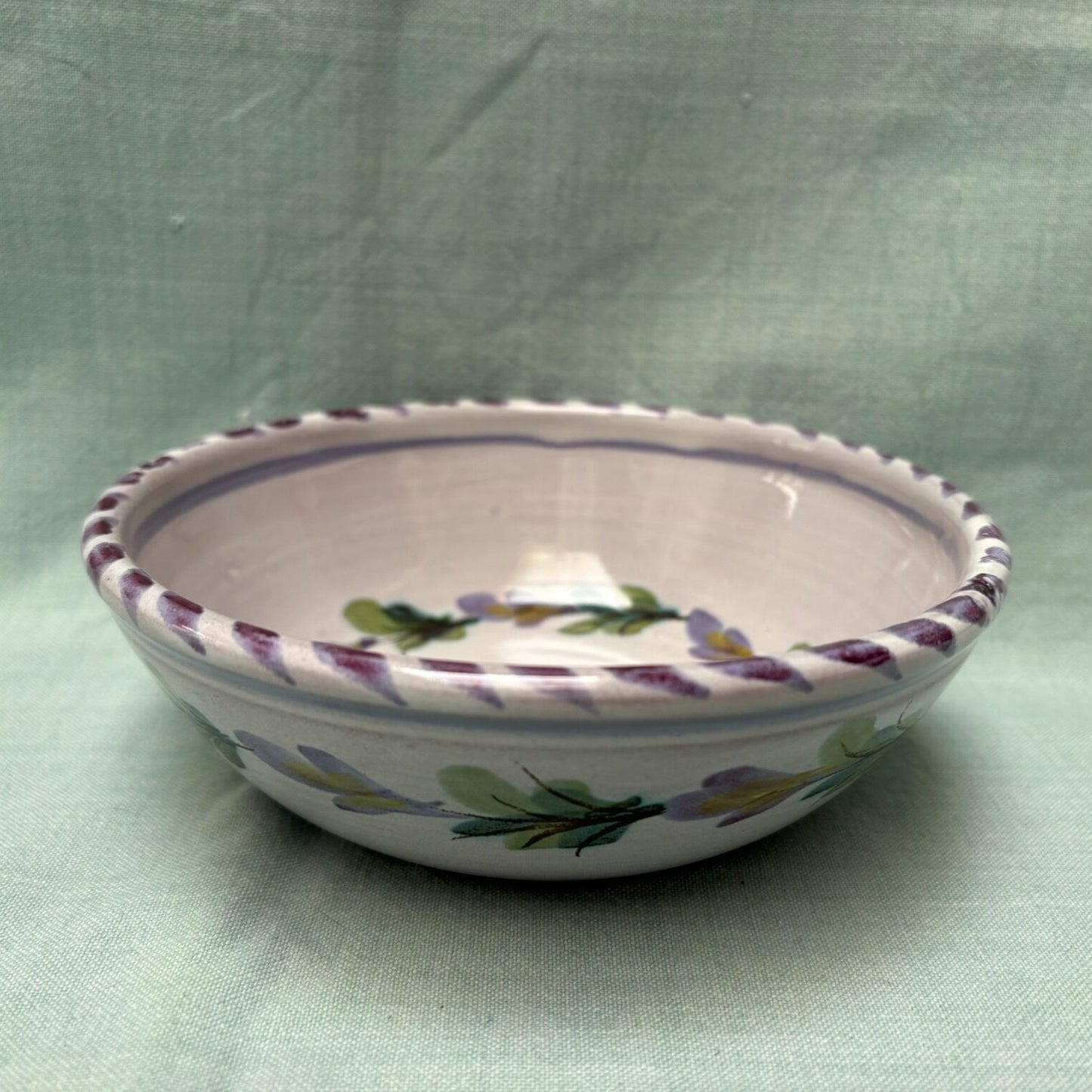 Handmade Ceramic Cereal Bowl - Fuchsia Purple
