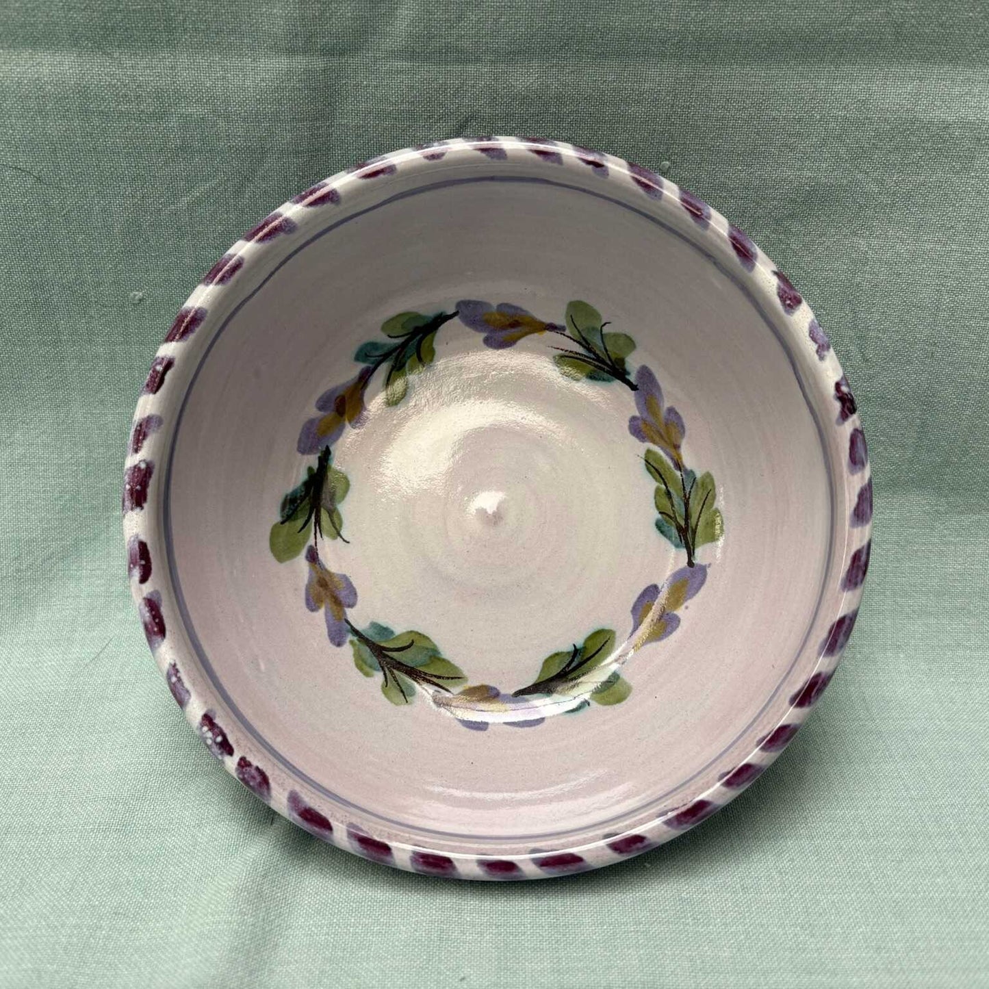 Handmade Ceramic Cereal Bowl - Fuchsia Purple