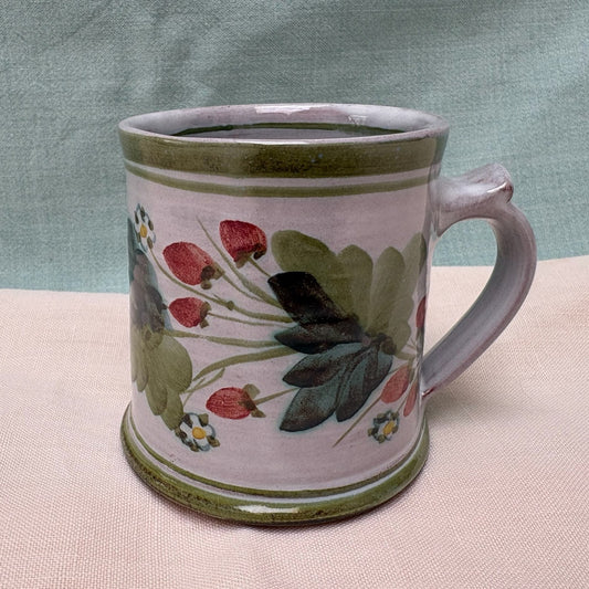 Regular Handmade Ceramic Mug - Strawberry in Lime