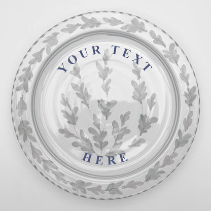 Personalised Handmade Ceramic Dinner Plate - Strawberry in Lime