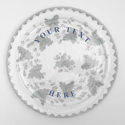 Personalised Handmade Ceramic Platter - Italian in Blue