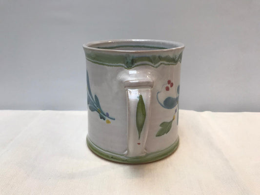 Personalised Handmade Ceramic Large Mug - Mistletoe in Lime & Teal
