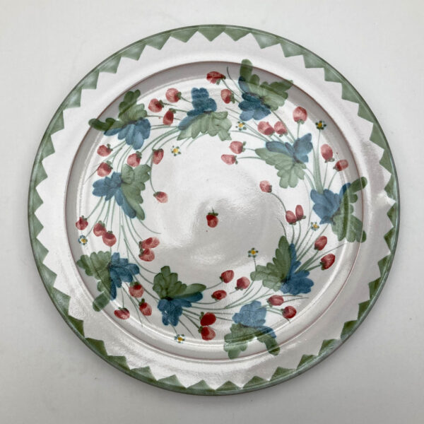 Dinner Plate - Strawberry pattern - Lime