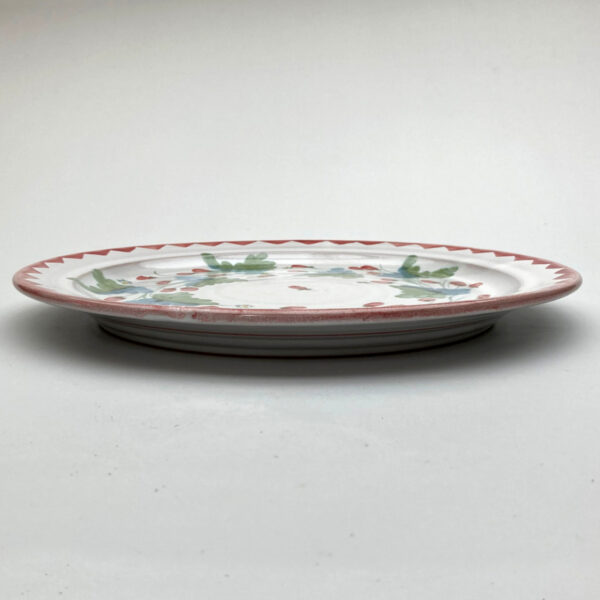 Medium Serving Plate - Strawberry pattern - Coral - Image 2