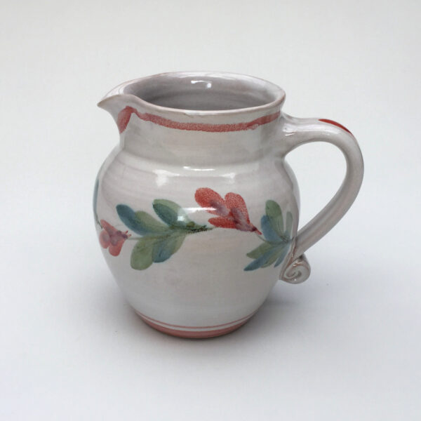 Small Rounded Jug (350ml) - Fuchsia pattern - Coral