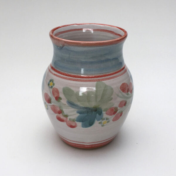 Small Vase - Strawberry pattern - Coral - Image 2