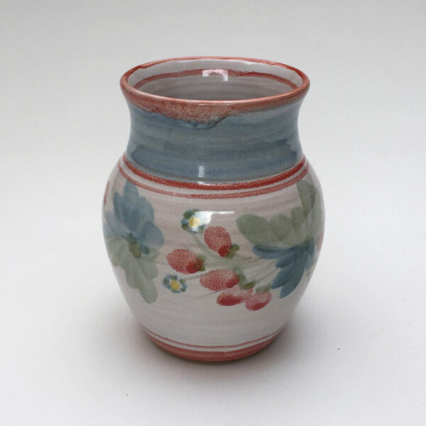 Small Vase - Strawberry pattern - Coral