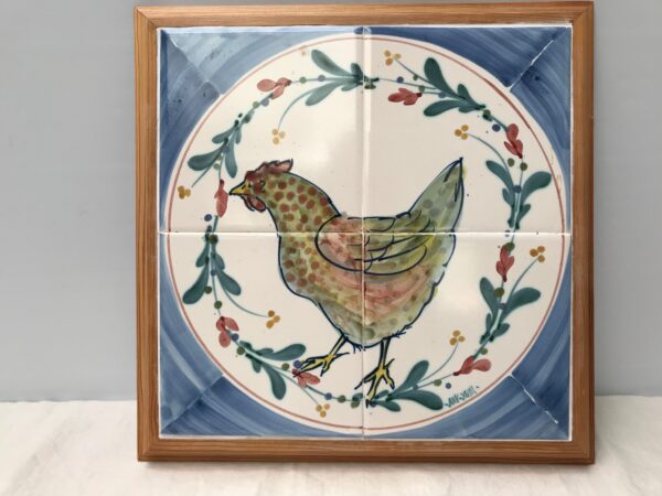 316. Hen Tile Mat